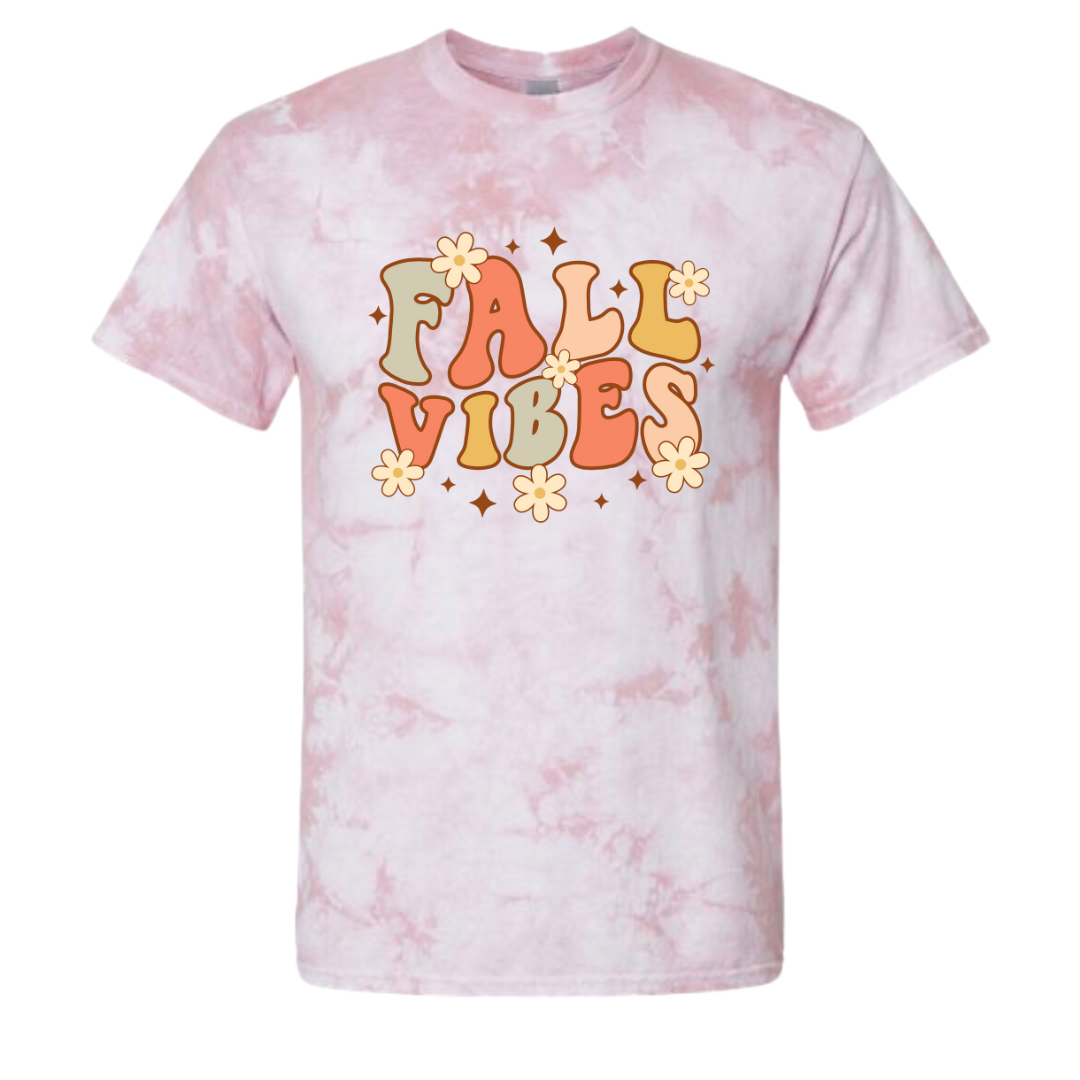 Women's Fall Vibes Tie-Dyed Dyenomite Tee