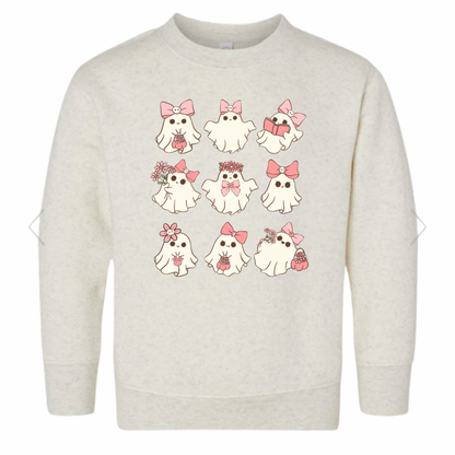 Toddler Girly Ghosts Crewneck
