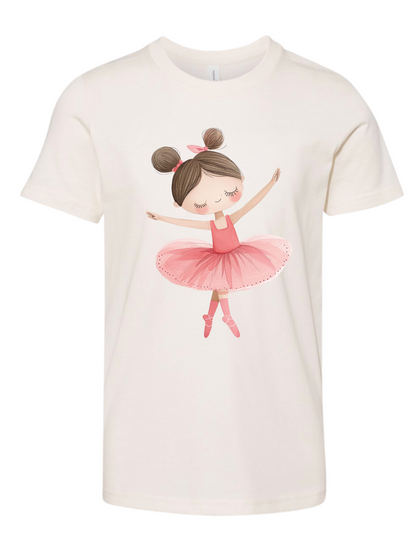 Youth Brunette Dancing Ballerina Tee