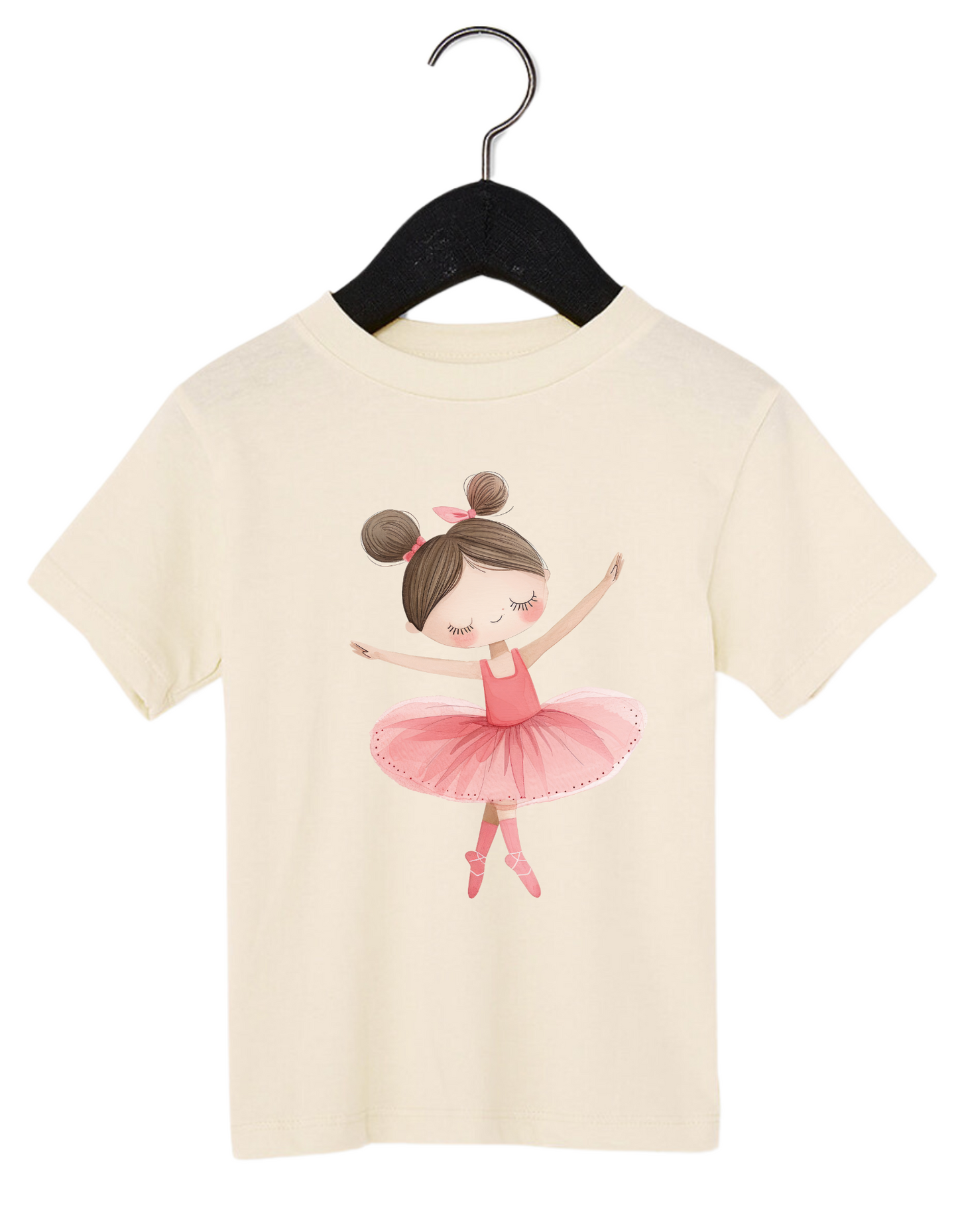 Toddler Brunette Dancing Ballerina Tee