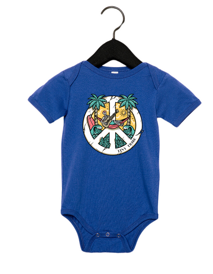 Infant Skeleton Peace Sign Onesie