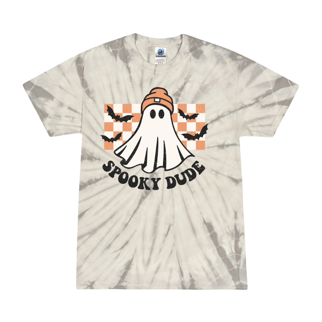 Youth Spooky Dude Tie-Dyed Colortone Tee