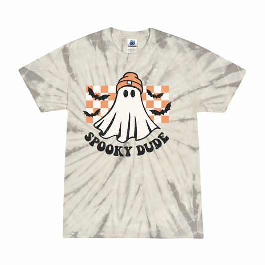 Youth Spooky Dude Tie-Dyed Colortone Tee