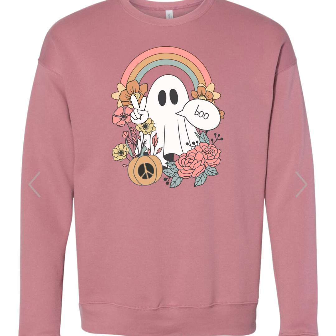 Women's Groovy Ghost Crewneck