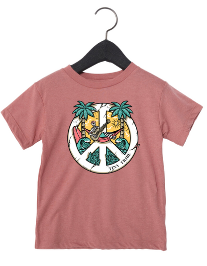 Toddler Skeleton Peace Sign Tee