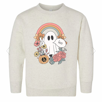Toddler Groovy Ghost Crewneck