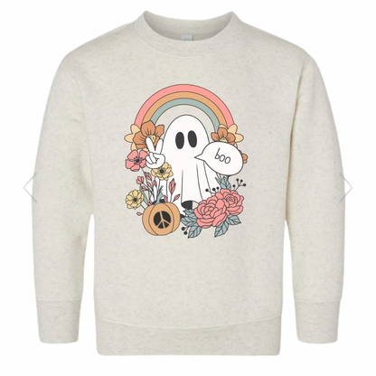 Youth Groovy Ghost Crewneck