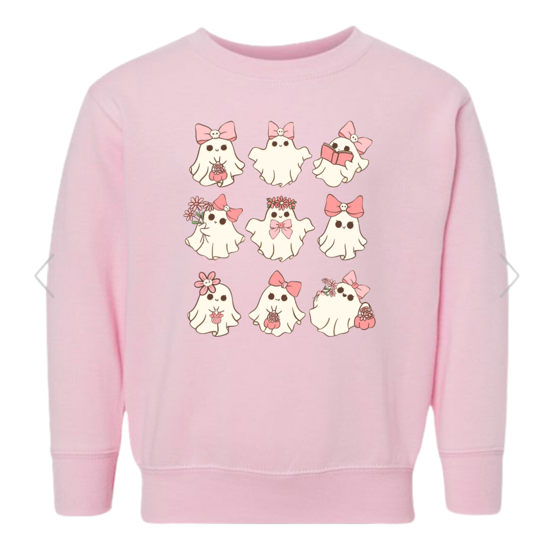 Toddler Girly Ghosts Crewneck