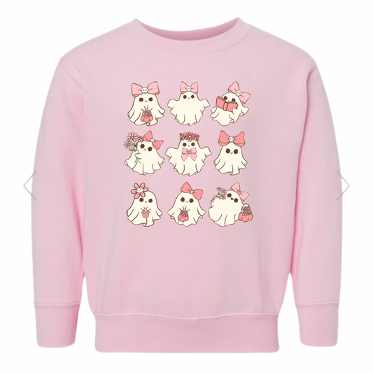 Toddler Girly Ghosts Crewneck