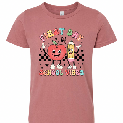 Youth First Day of School Vibes Tee