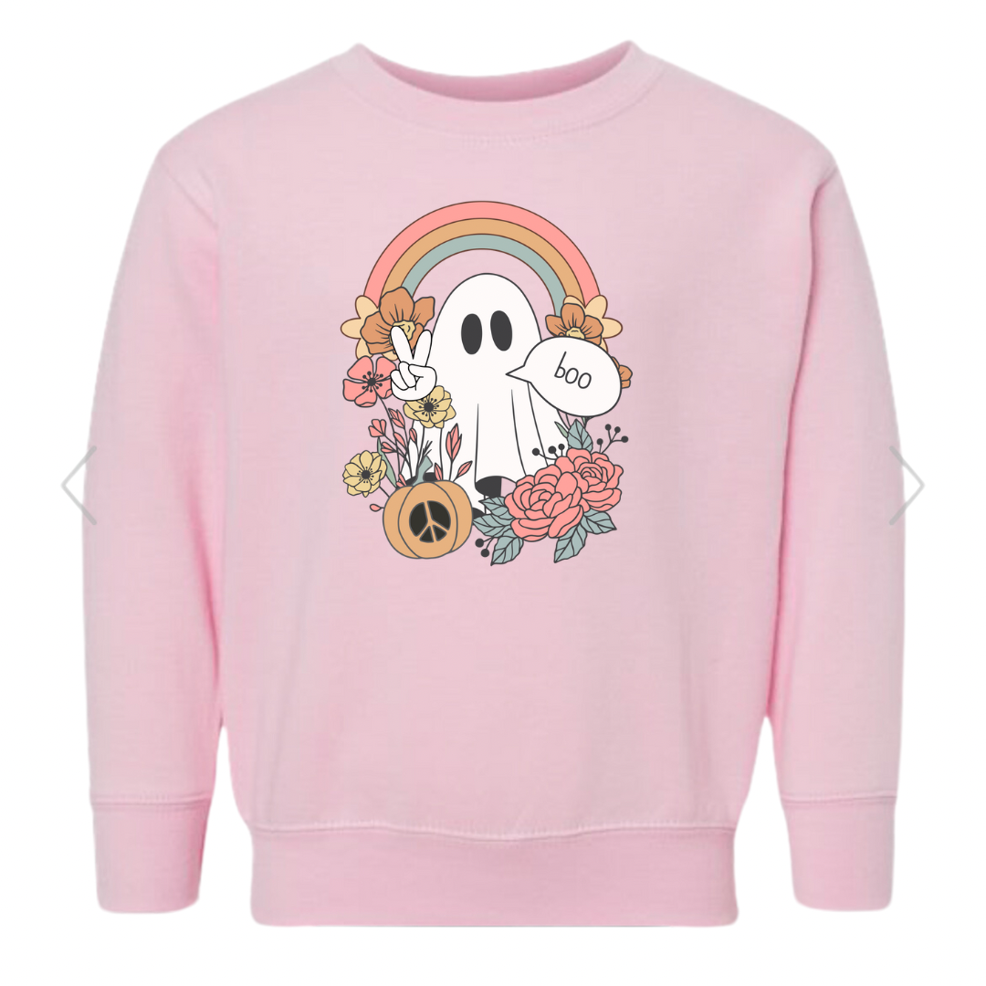 Youth Groovy Ghost Crewneck