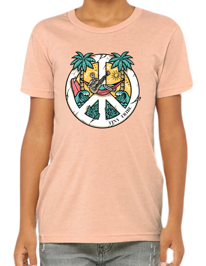 Youth Skeleton Peace Sign Tee