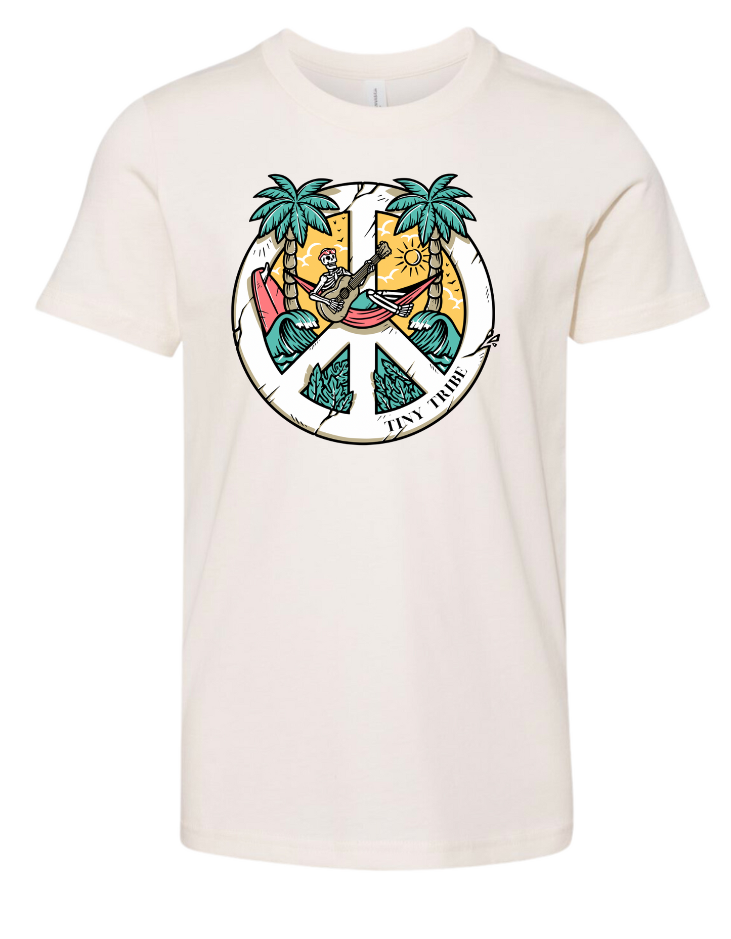 Youth Skeleton Peace Sign Tee