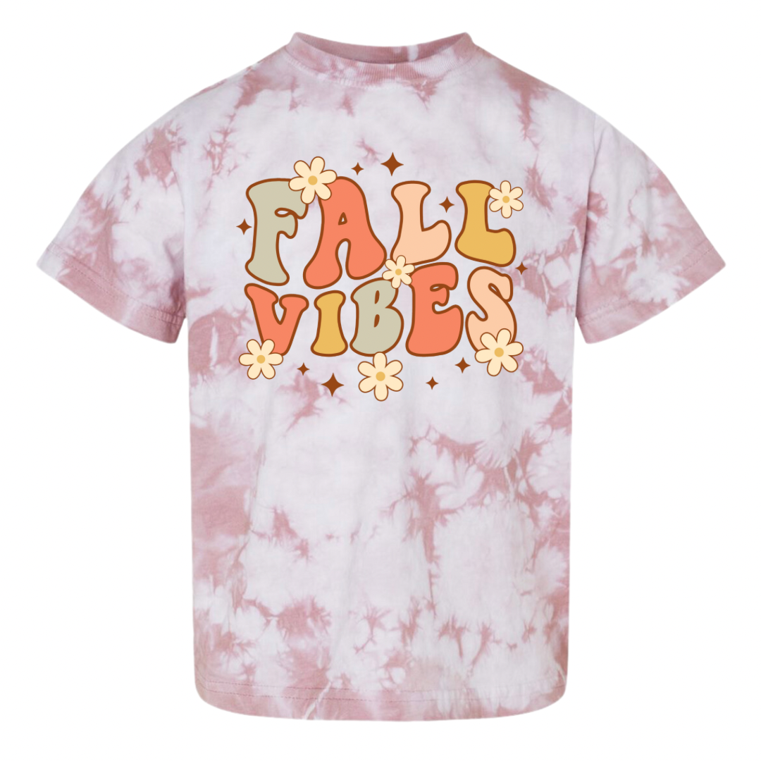 Toddler Fall Vibes Tie-Dyed Dyenomite Tee