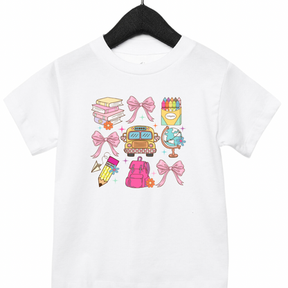 Toddler Buses and Bows Tee