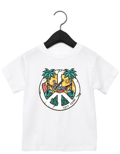 Toddler Skeleton Peace Sign Tee