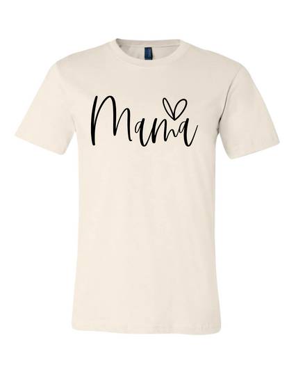 Women's Mama Script Heart Tee