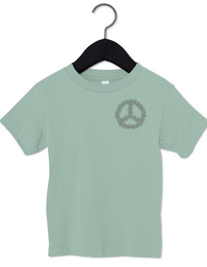 Toddler Daisy Peace Sign Pocket Tee