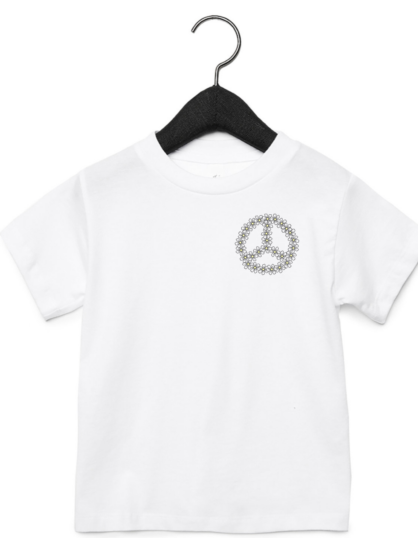 Toddler Daisy Peace Sign Pocket Tee