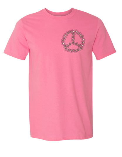 Women's Daisy Peace Sign Pocket Tee