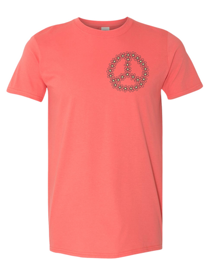 Women's Daisy Peace Sign Pocket Tee