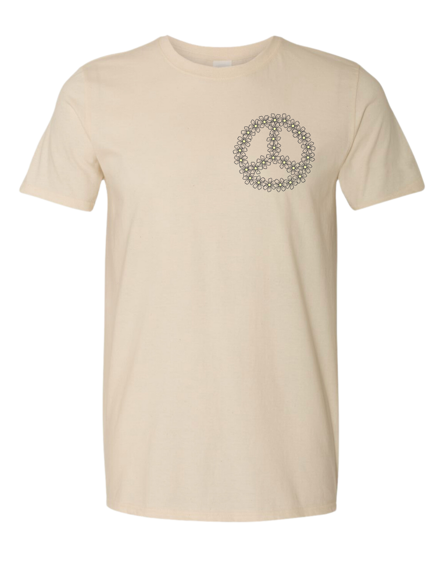 Women's Daisy Peace Sign Pocket Tee