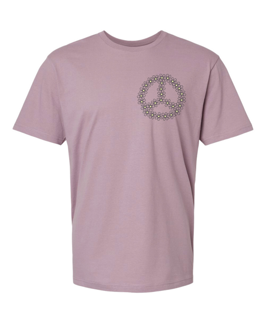 Women's Daisy Peace Sign Pocket Tee