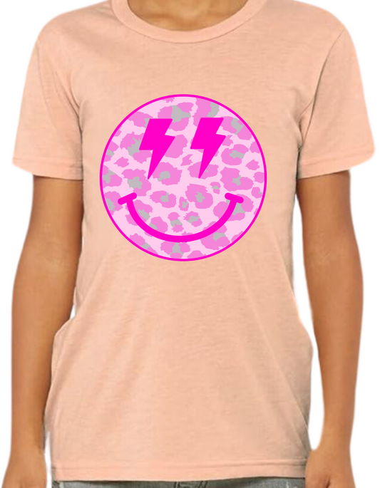 Youth Pink Smiley Tee