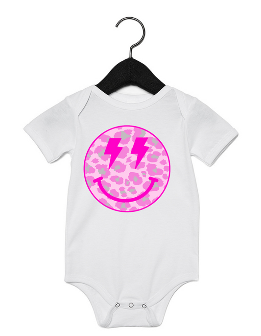 Infant Pink Smiley Onesie