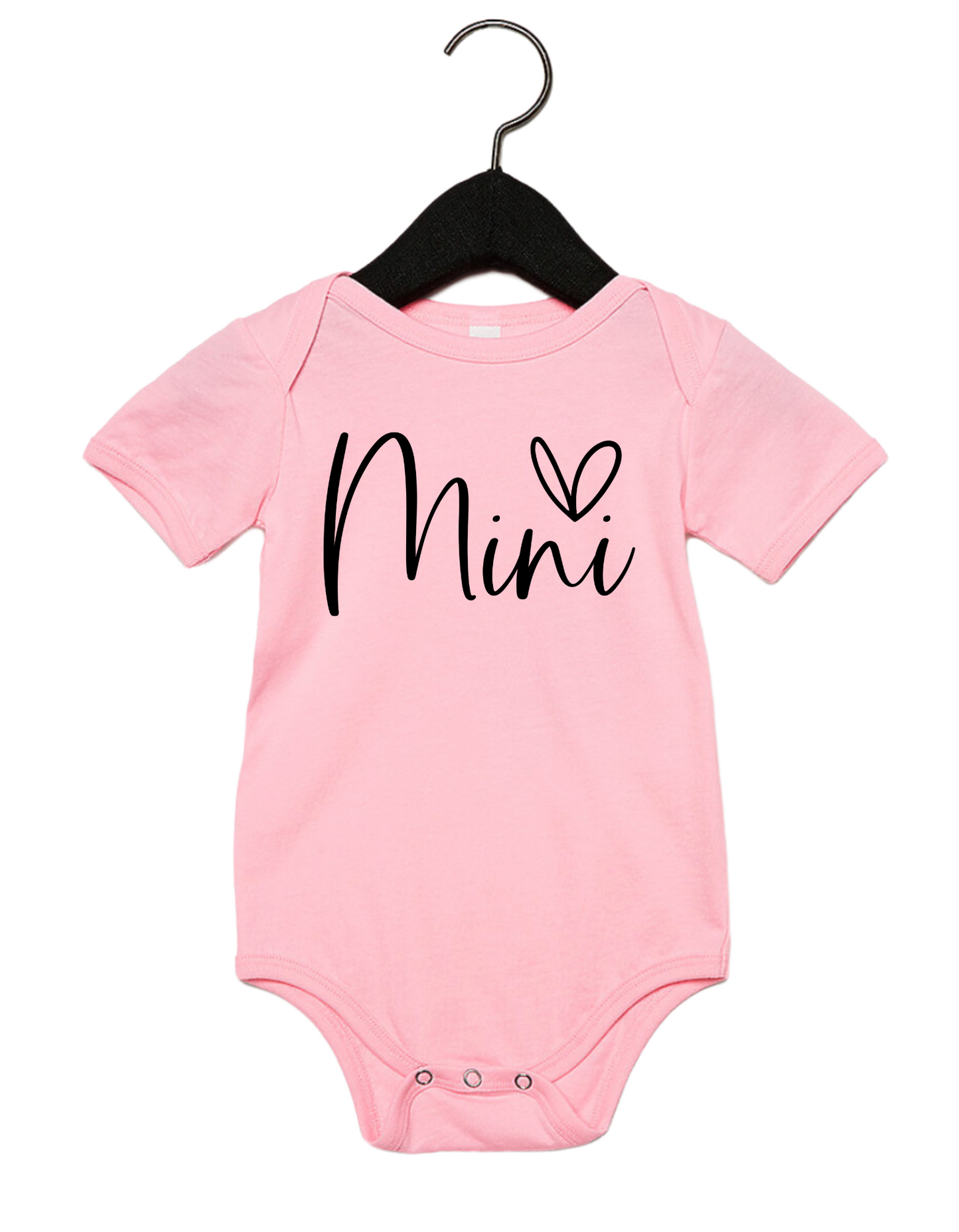 Mini Script Heart Onesie or Tee