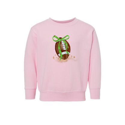 Toddler Football and Bow Crewneck