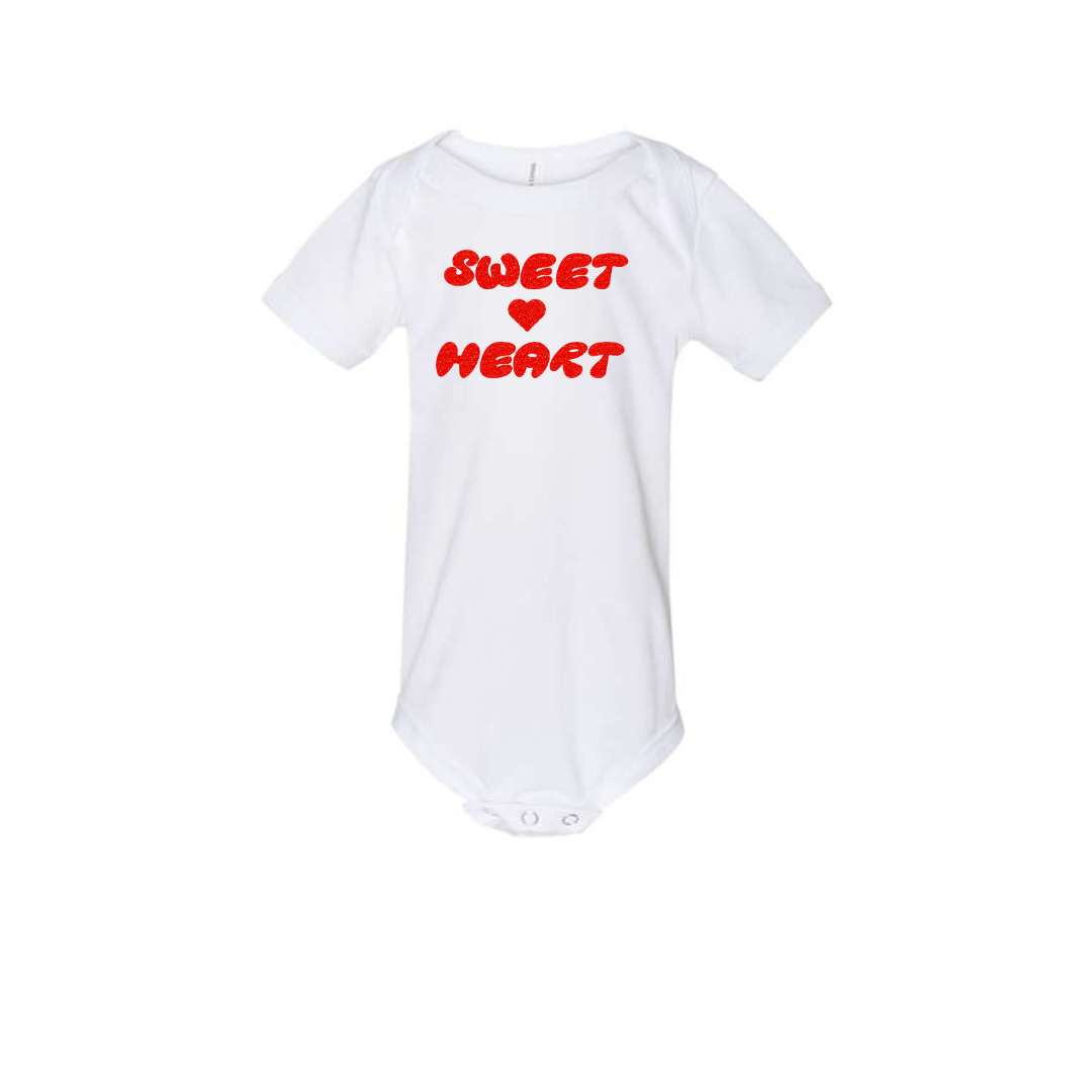Infant Red Sweet Heart Onesie