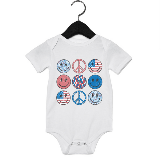 Infant American Peace and Smiles Onesie