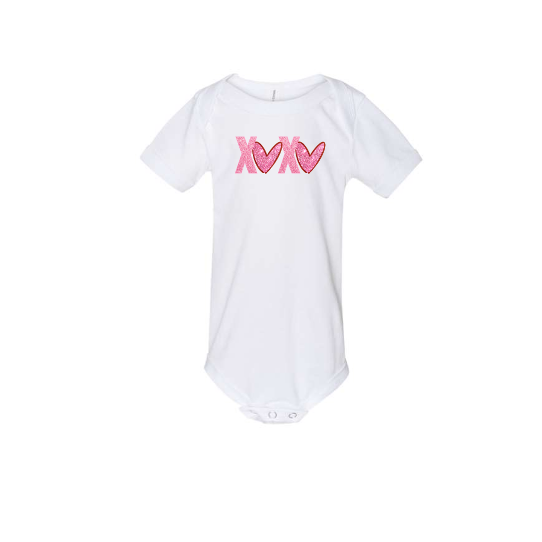Infant X's And Hearts Onesie