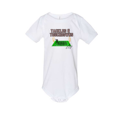 Infant Tackles and Touchdowns Onesie