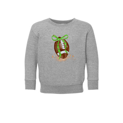 Toddler Football and Bow Crewneck