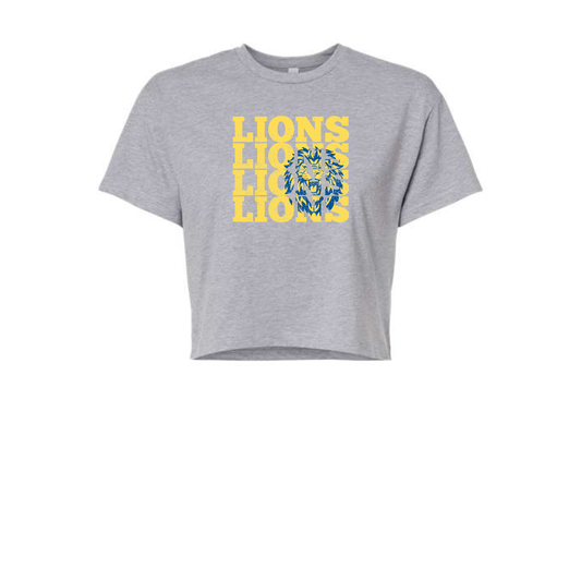 Women's Transparent Lions Cropped Tee