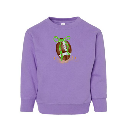 Toddler Football and Bow Crewneck