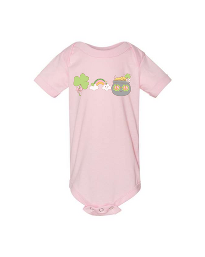 Infant Rainbow and Shamrocks Onesie